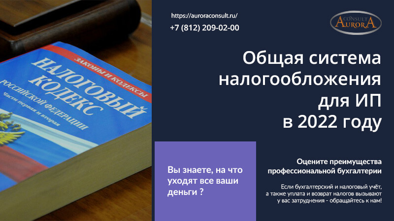 Общая система налогообложения для ИП в 2022 году