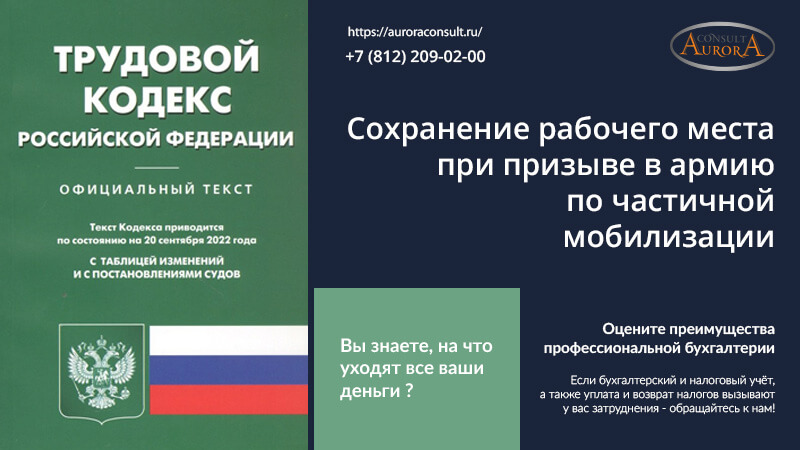 Сохранение рабочего места при призыве в армию по частичной мобилизации